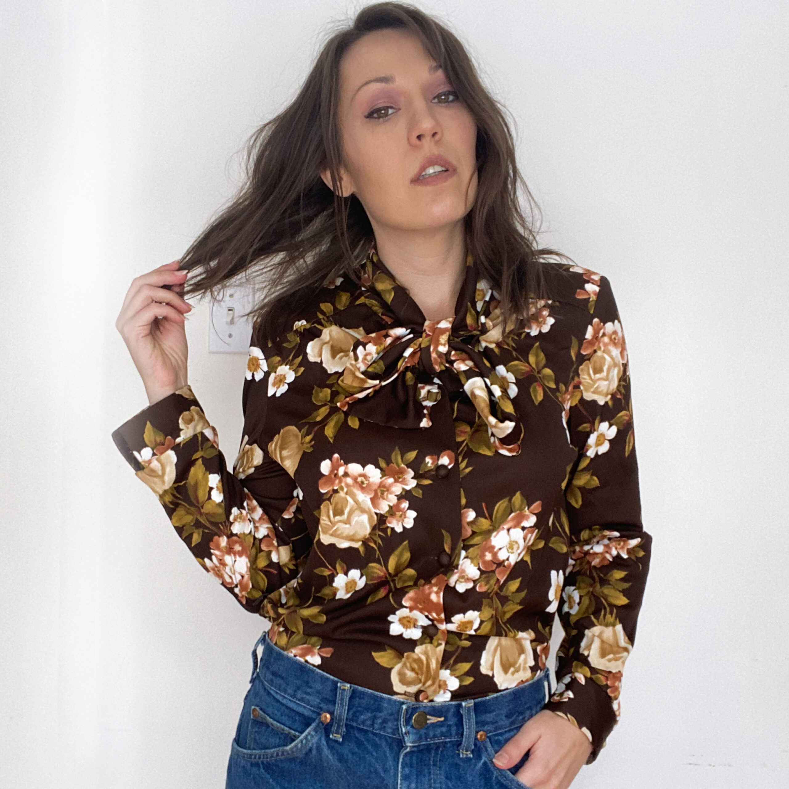 70's floral top